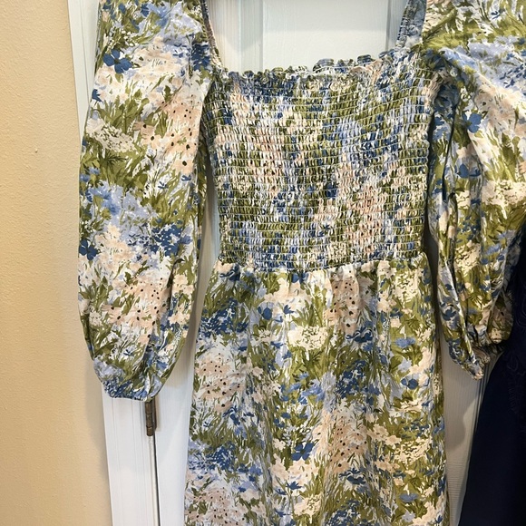 REFORMATION Greyson linen dress. color hillside - Picture 2 of 2